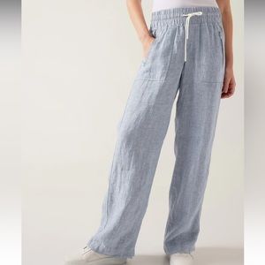 Athleta Cabo Wide Leg Linen pants NWOT size 4